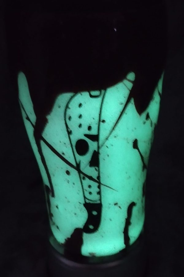 Jason Voorhees Friday the 13th Glow 3D Bowie Knife Tumbler