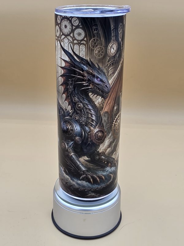 Clockwork Dragon Steampunk Sublimation Tumbler