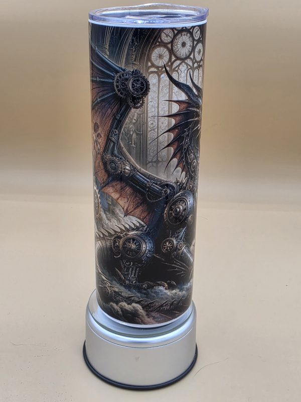Clockwork Dragon Steampunk Sublimation Tumbler