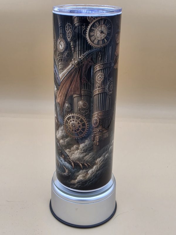 Clockwork Dragon Steampunk Sublimation Tumbler